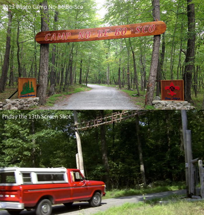 Camp No-Be-Bo-Sco (Camp Crystal Lake from Friday the 13th) - Camp No-Be-Bo-Sco 2013 Vs The Movie (newer photo)